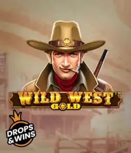  Meet the daring sheriff of "Wild West Gold," a popular slot game by Pragmatic Play. The graphic depicts a determined sheriff with a golden star badge, set against a dusty Old West town backdrop. The game's title is prominently displayed in a classic font, complementing the theme of adventure and law enforcement in the wild frontier. 